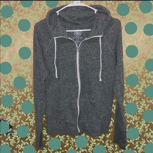 Grey Zip Up (with thumb holes!)
